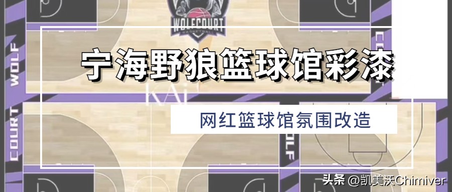 宁海野狼球馆,墙体彩绘篮球馆