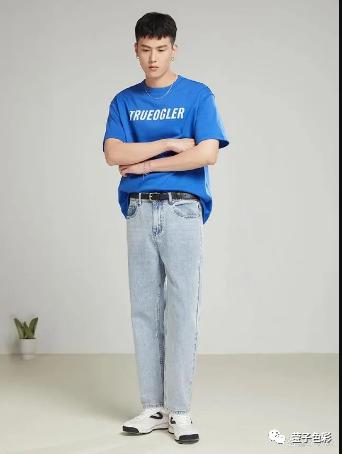 多巴胺男士短袖,春季流行多巴胺穿搭