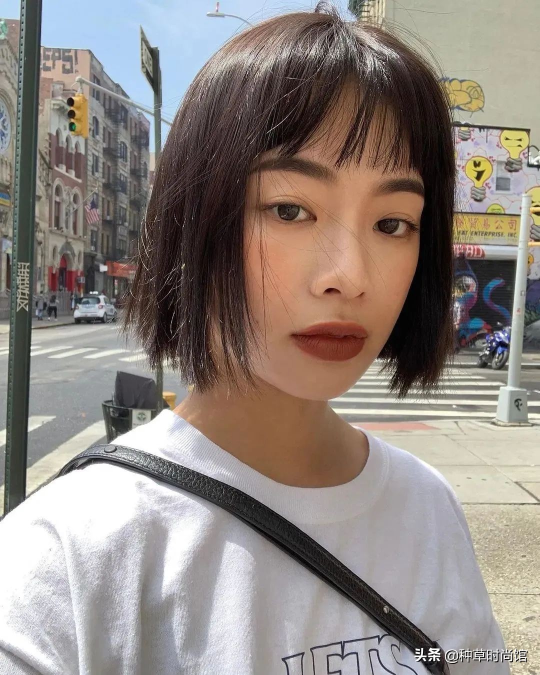 大方脸高颧骨女生适合的短发,短宽脸高颧骨女生适合的短发