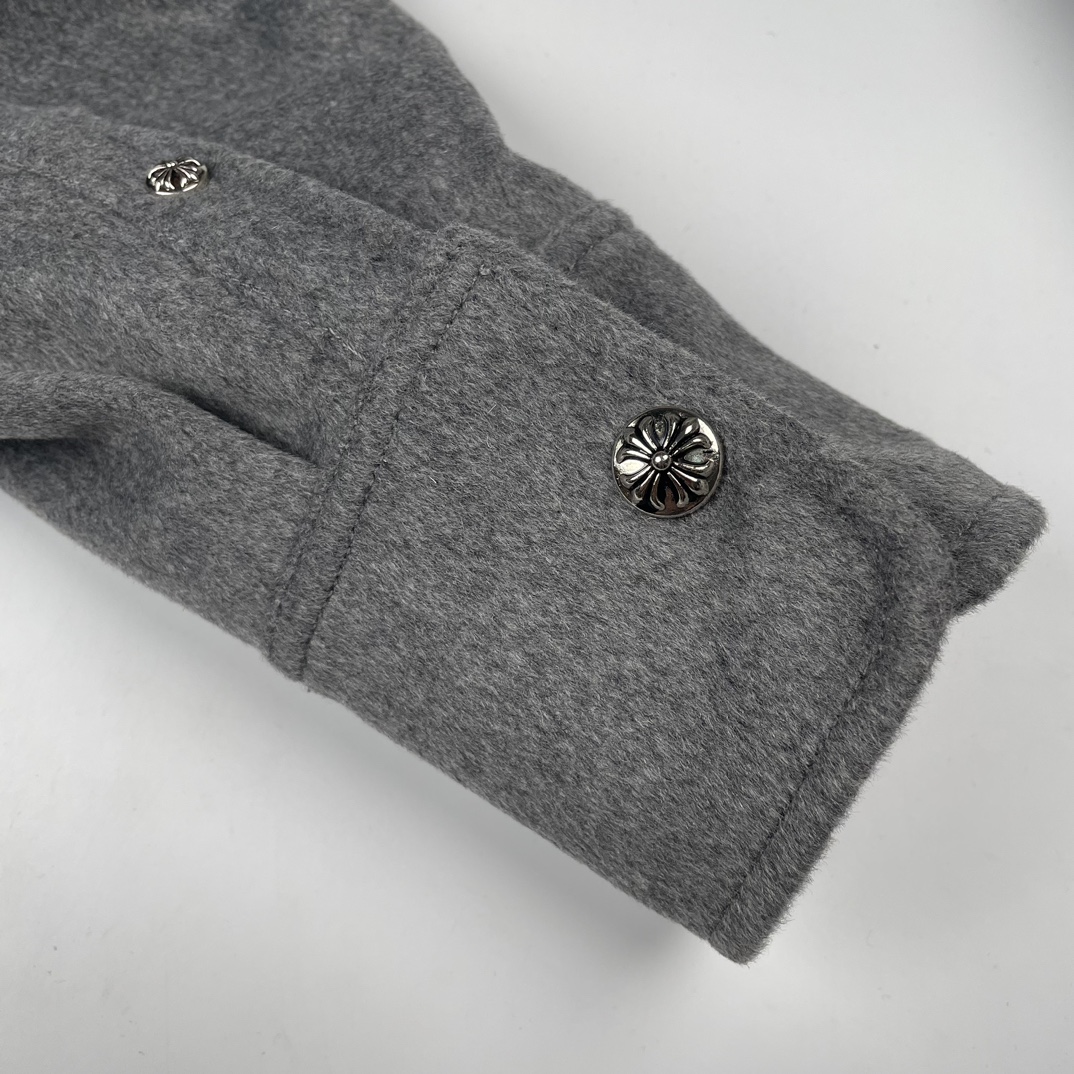 克罗心男士大码羊羔绒外套,克罗心chromehearts情侣款外套