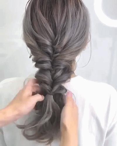 简单又酷又飒的发型中长发编发,干脆利索的中长发编发