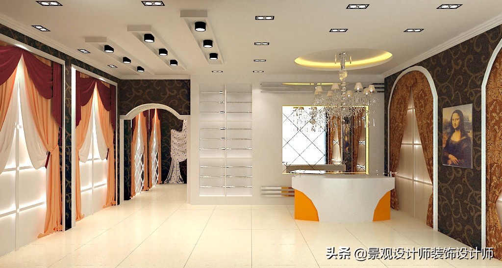 窗帘壁纸店装修,广州窗帘店设计案例图片