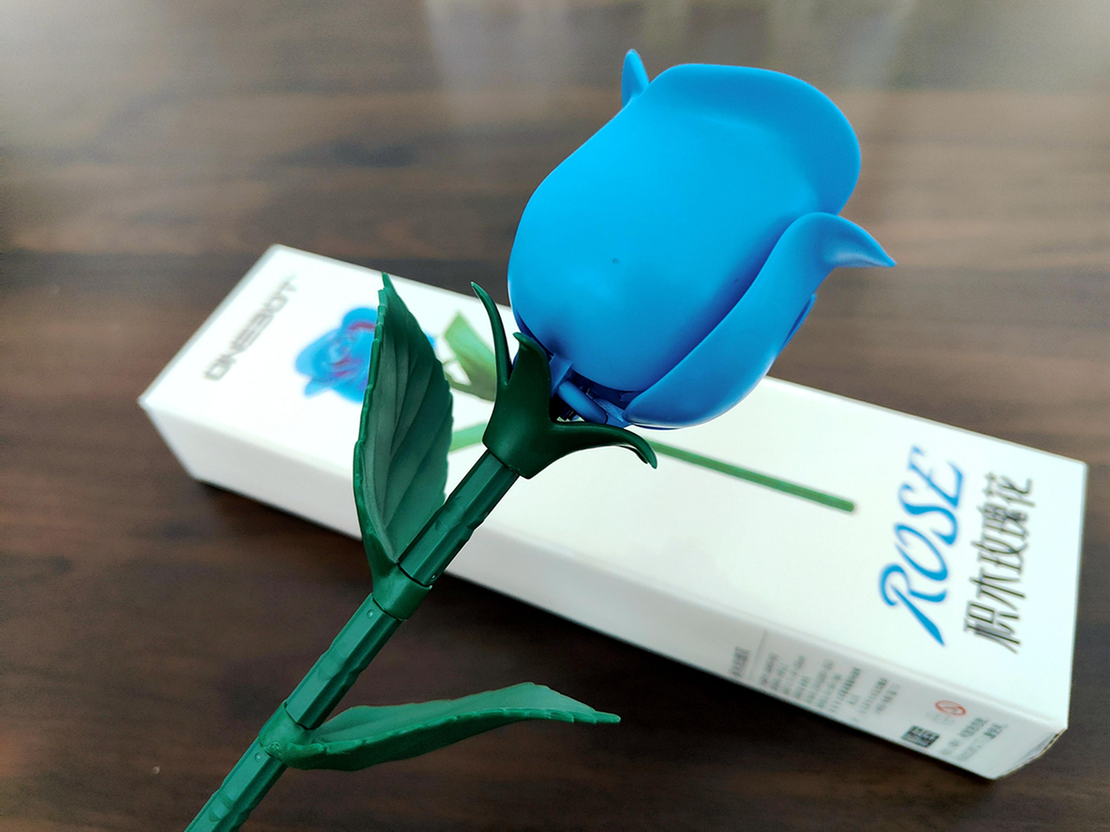 新潮爱礼，蓝色经典，永恒之花永不凋落，ONEBOT积木玫瑰体验