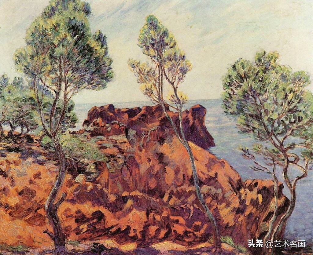 美国印象派大师春天的风景画,色彩丰富的印象派