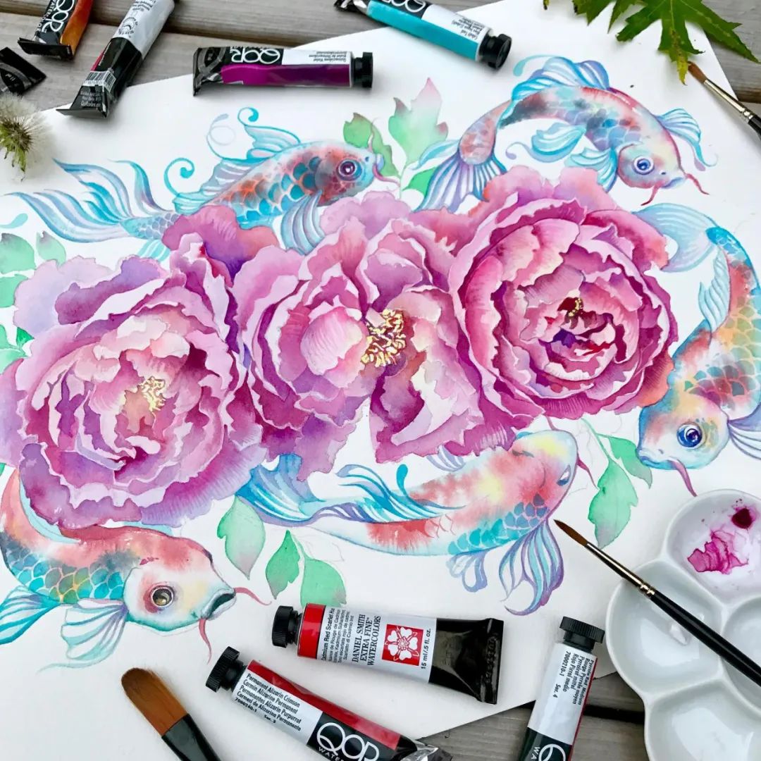 大神级水彩作品看完肯定不后悔,40张笔触狂放的水彩