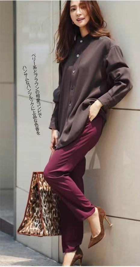 这些颜色穿在一起显白又高级,秋冬穿棕色系真的太显白了