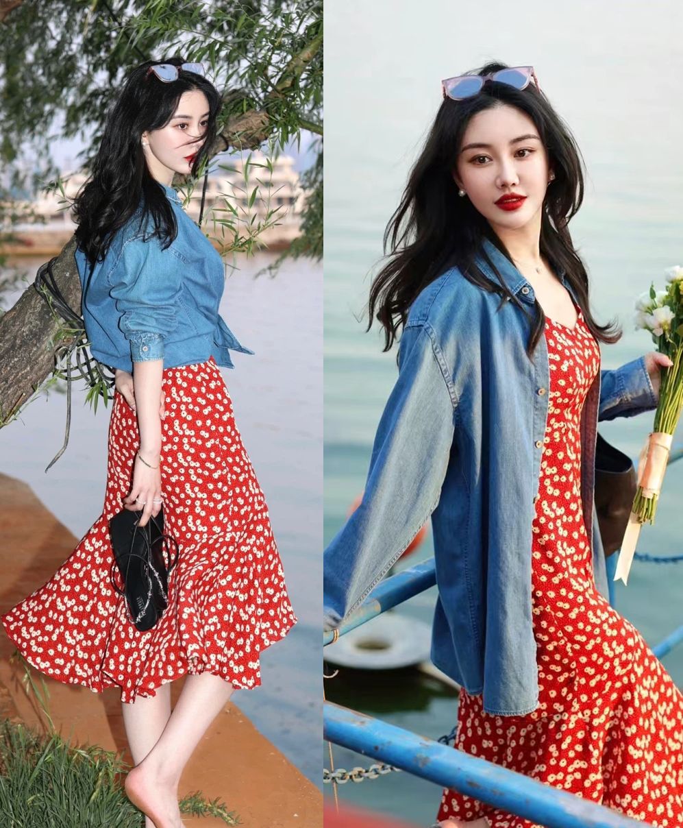 夏季碎花裙怎么穿好看,粉色碎花裙回头率百分百