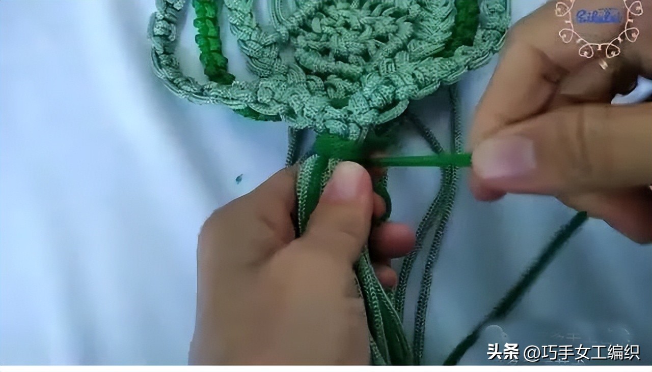 自己用绳子编一个东西,绳子编小包教程