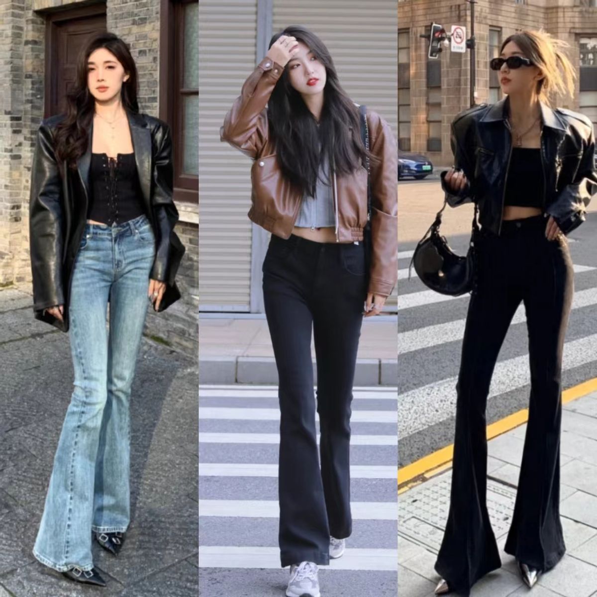 今年最火马蹄裤高个子,马蹄裤和开叉裤哪个更显瘦