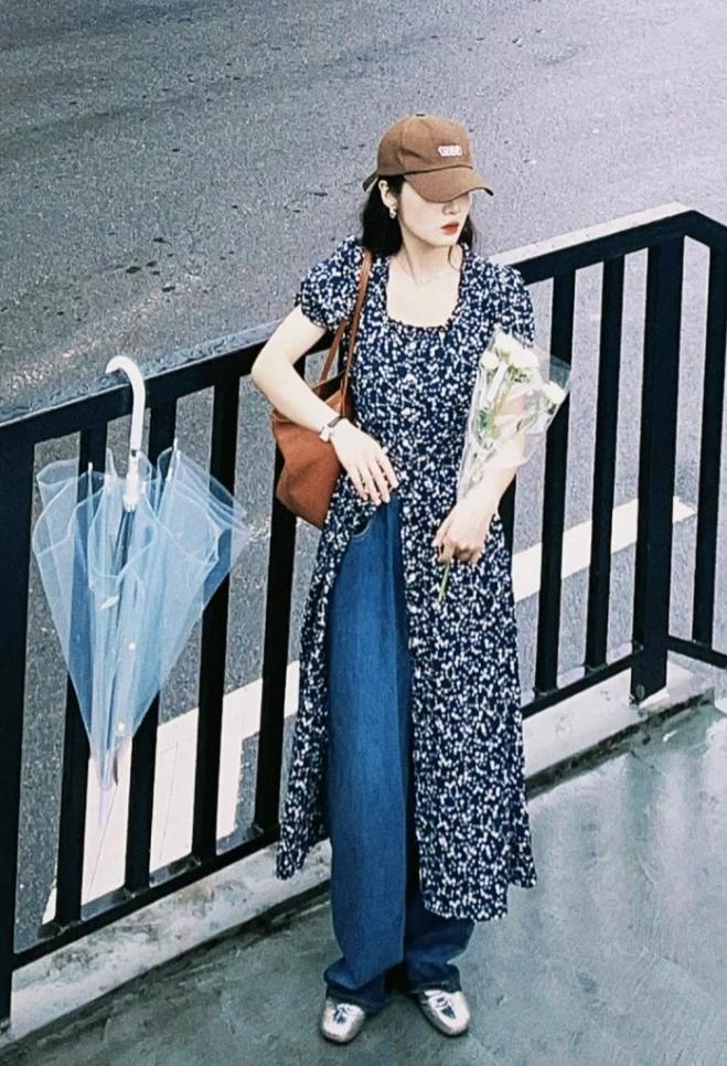 油画裙半身裙,吊带油画裙