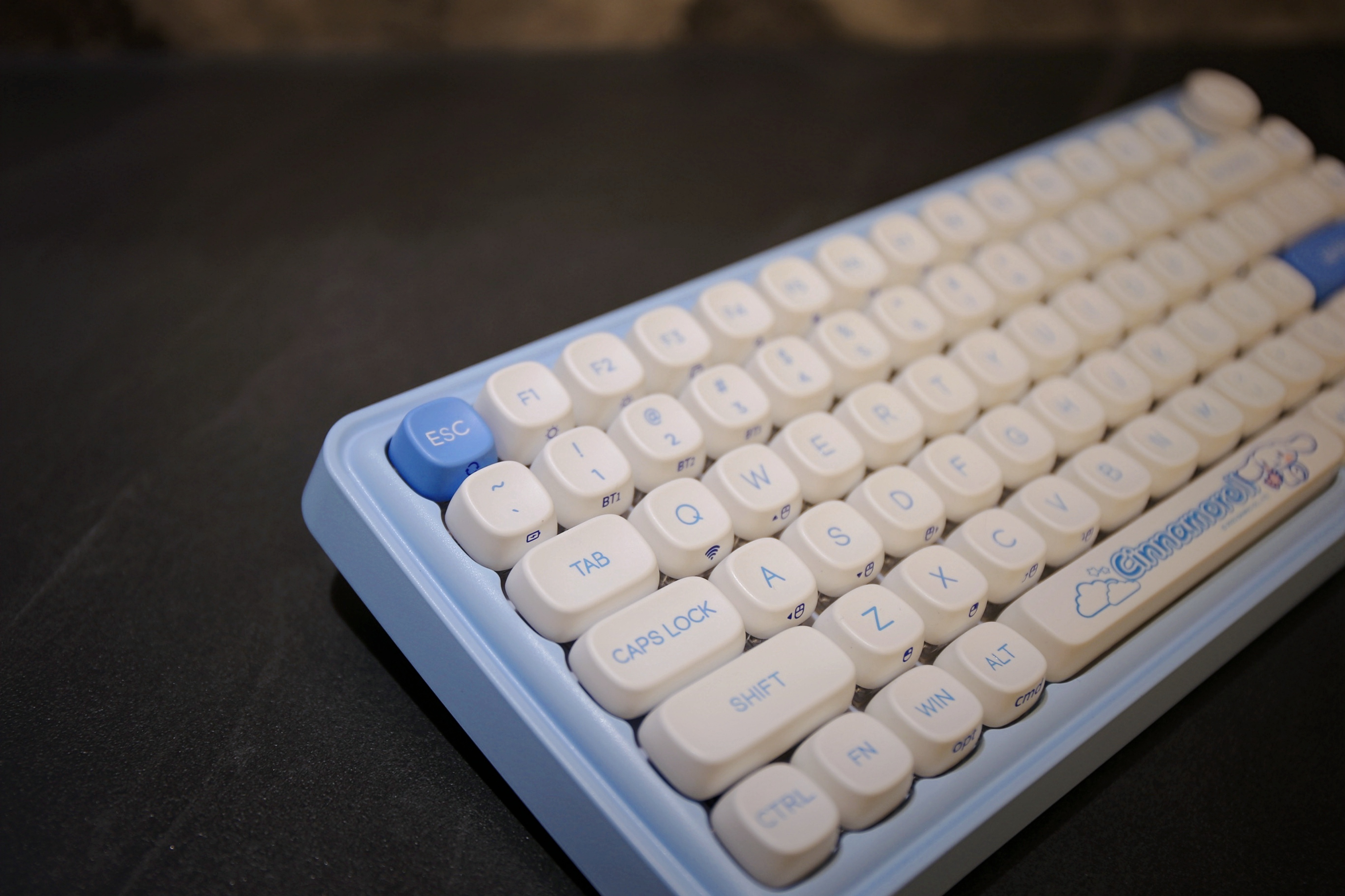 达尔优主题樱花机械键盘测评,达尔优玉桂狗键盘测评