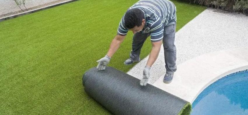 人造草坪减震垫施工全过程,人造草坪施工怎么联系接活