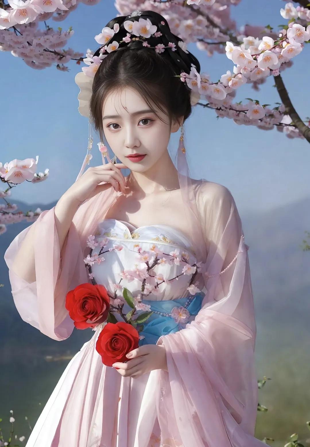 桃花杏花盛开美图,杏花高清美图照片