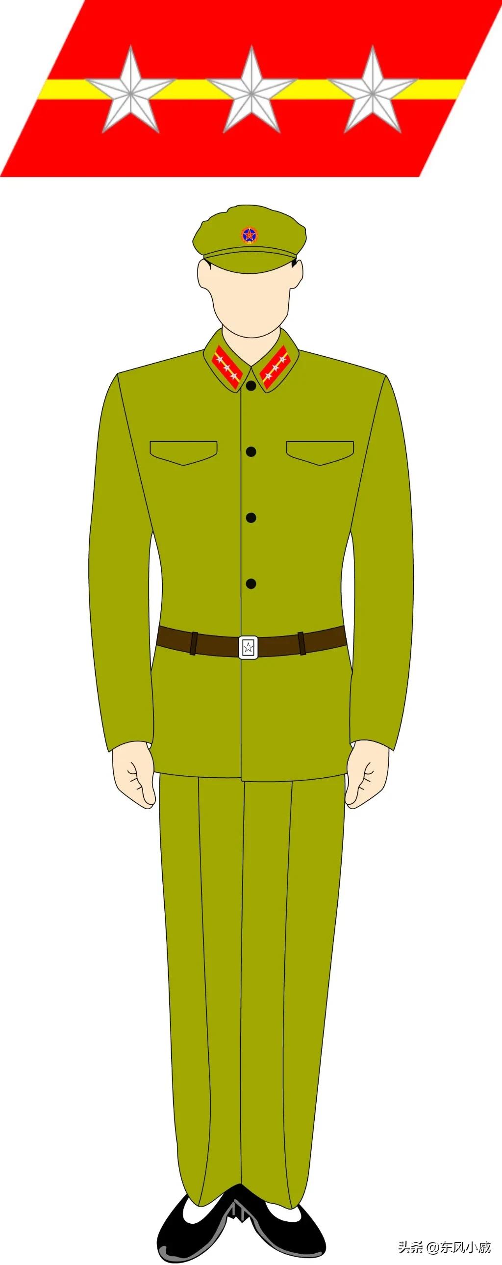58式军服戴军衔,58式军衔领章图片