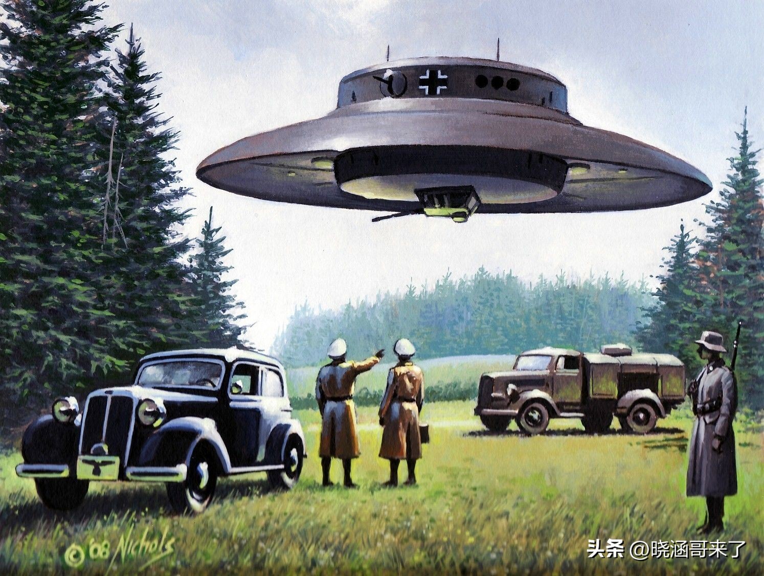 二战德国科幻片黑科技,二战圆盘飞行器