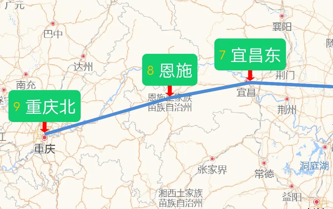 宜昌到涪陵高铁和沿江高铁,宜昌至重庆动车时刻表