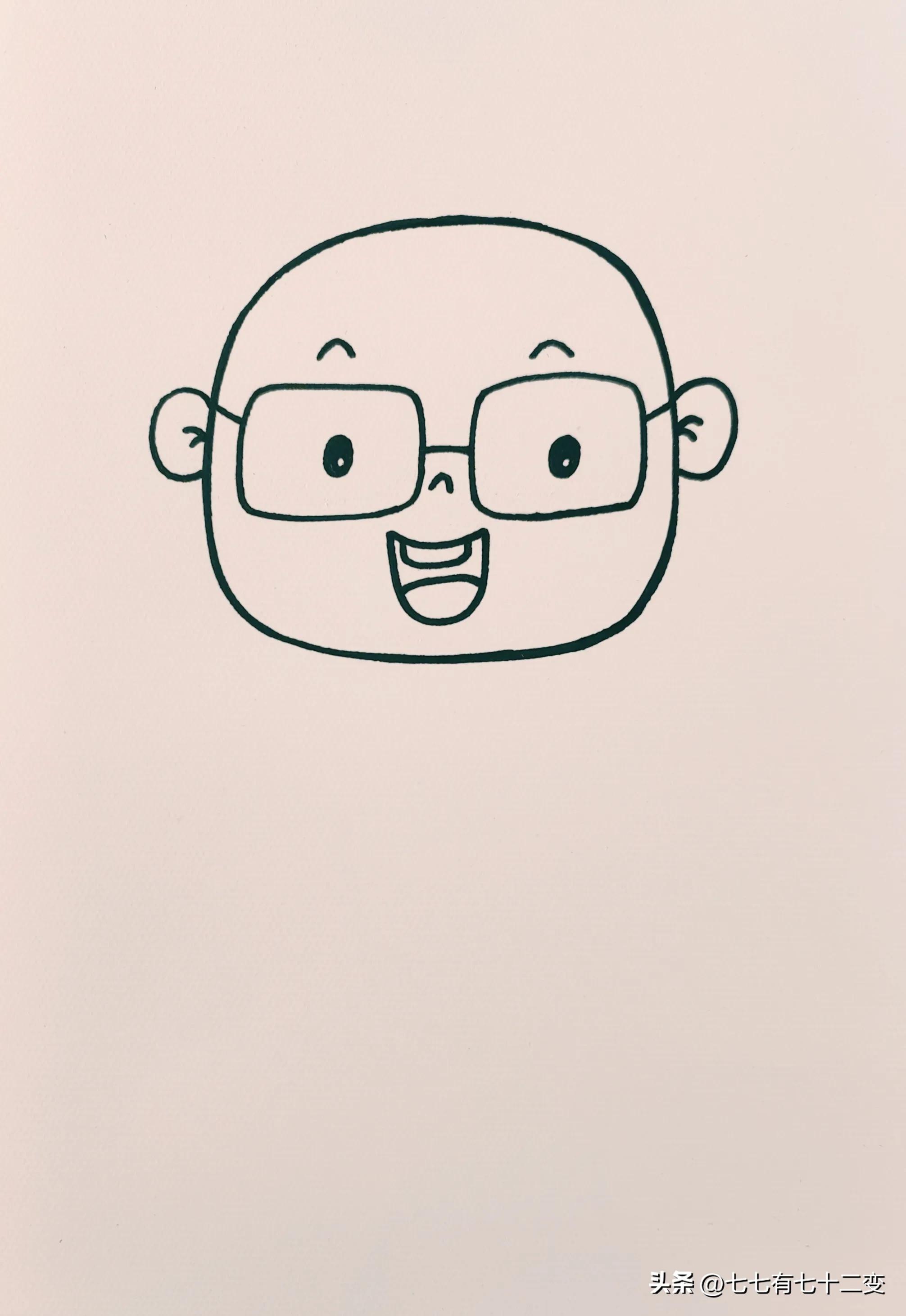 父亲节的画简单又漂亮儿童画,父亲节爸爸画一幅最简单的画