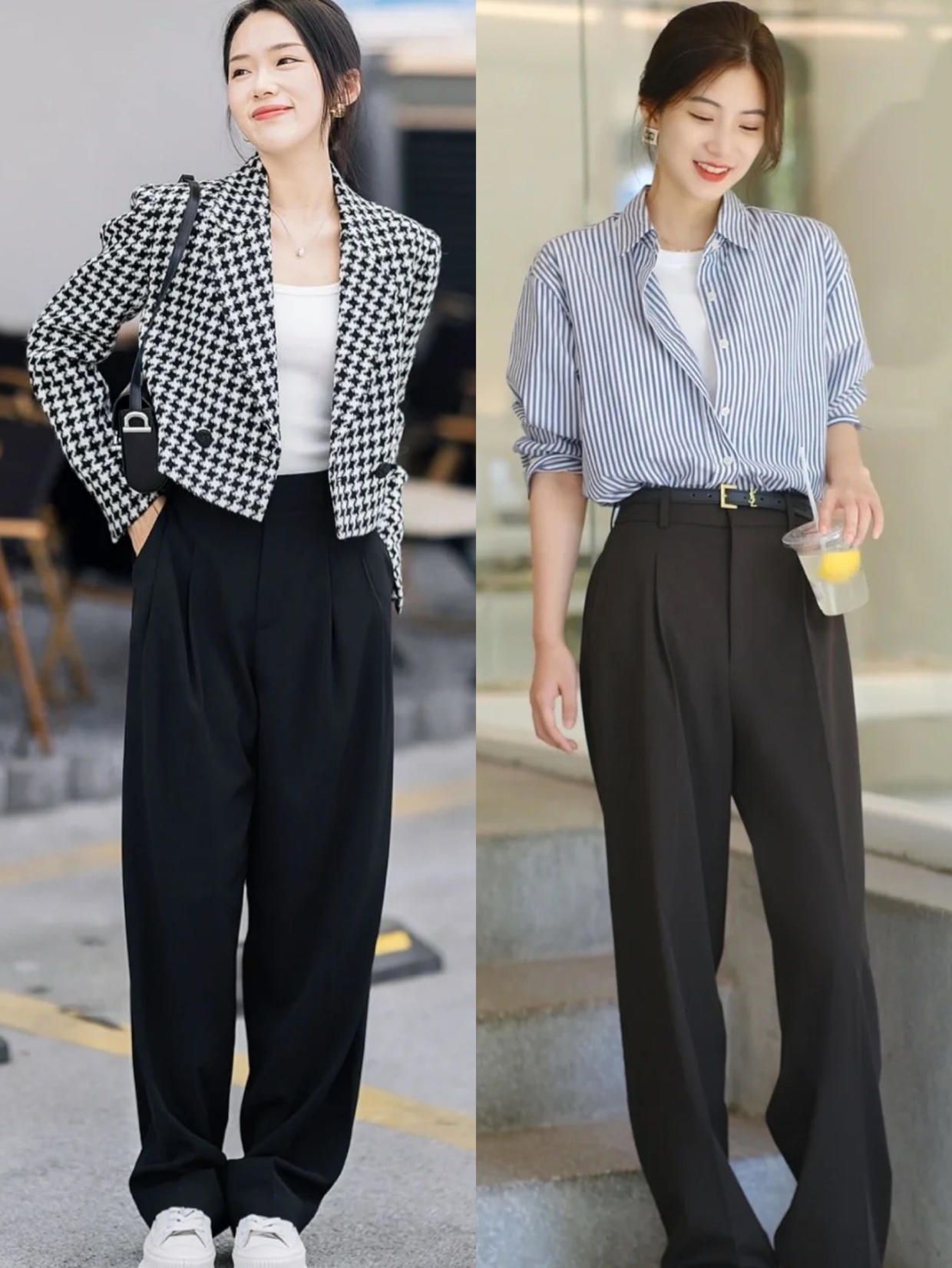 大腿粗阔大适合穿怎样的裤子,今年流行裤子不皱有垂感