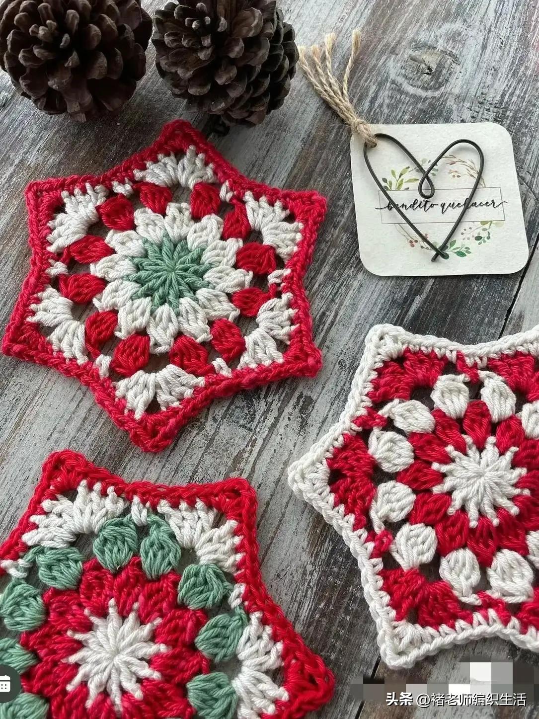 钩织菱形花片教程,钩花方形花片视频