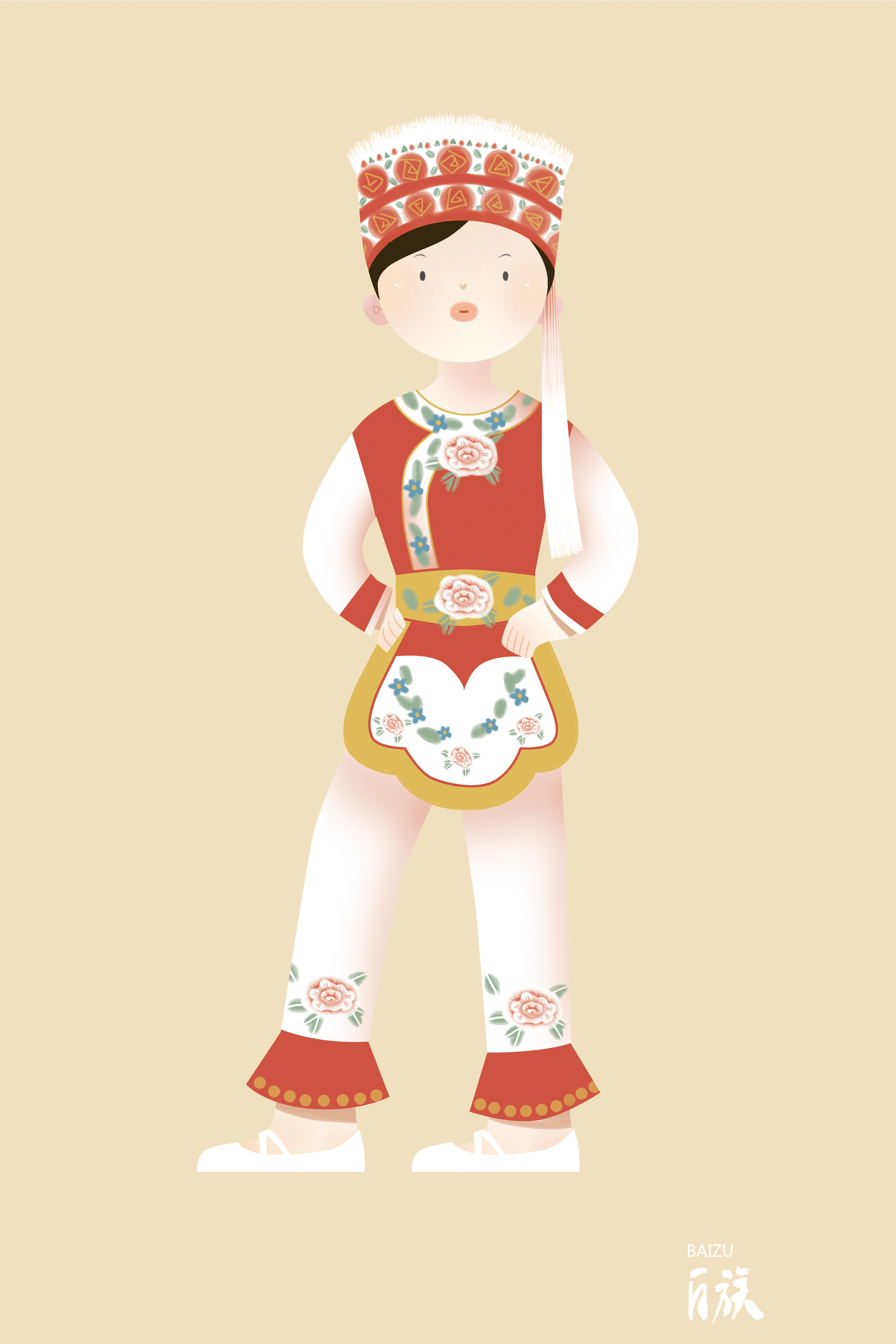 中国传统服饰手绘图,中国各民族传统服饰绘画作品图片