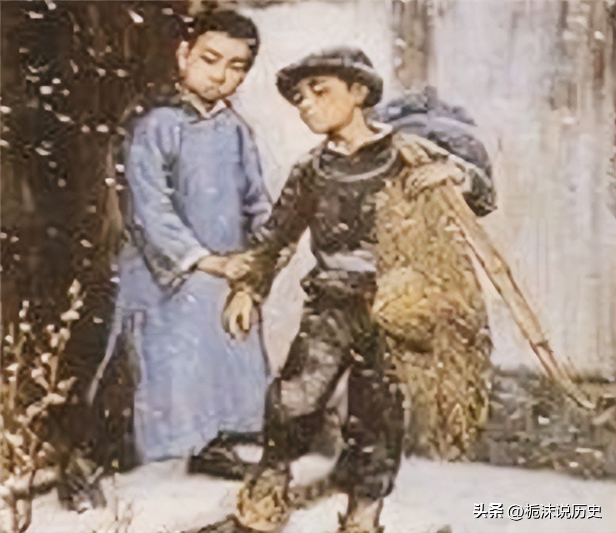 鲁迅玩伴闰土：57岁病逝后，留下5子，如今后代完成华丽转变