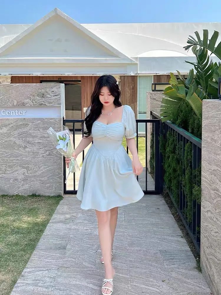 夏天微胖连衣裙,小个子120-150斤微胖连衣裙