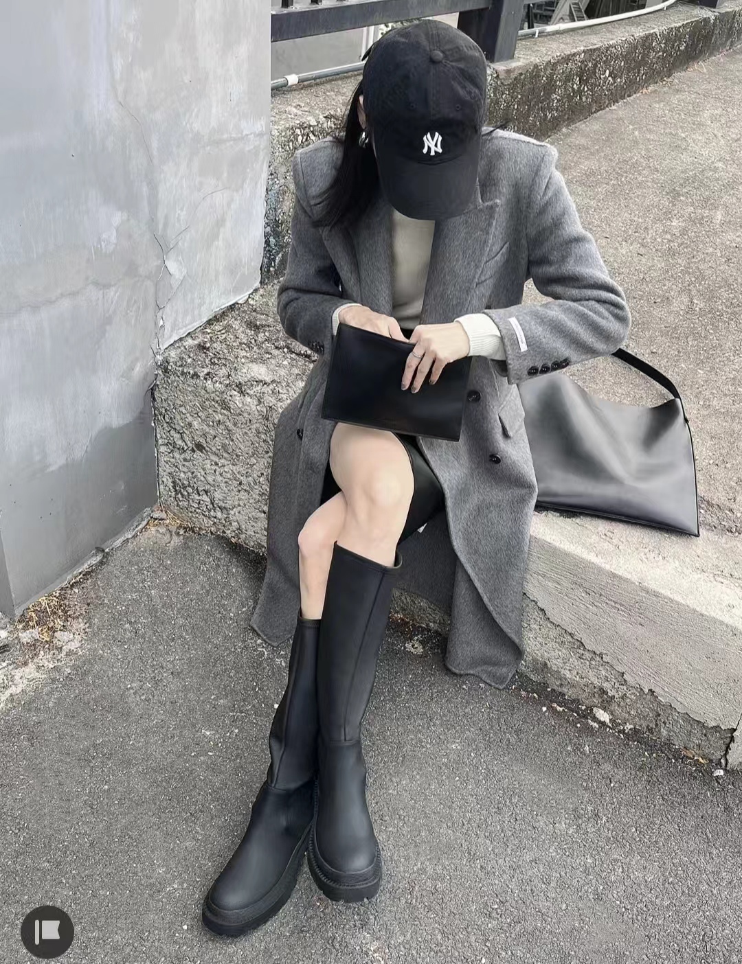 大衣搭长靴知性十足,大衣配阔腿裤让你气场翻倍