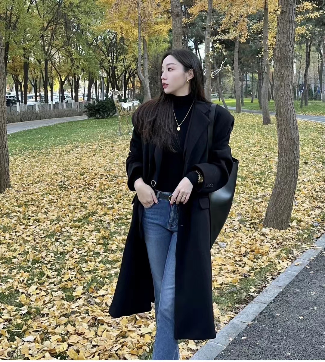 19套长款大衣内搭推荐,层次分明显高显瘦
