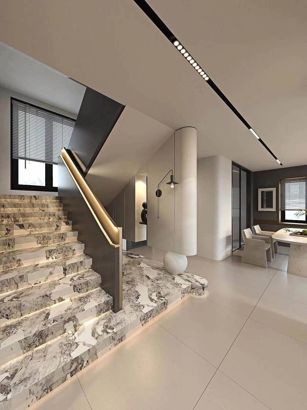 高级楼梯,装修水泥楼梯怎么装出高级感