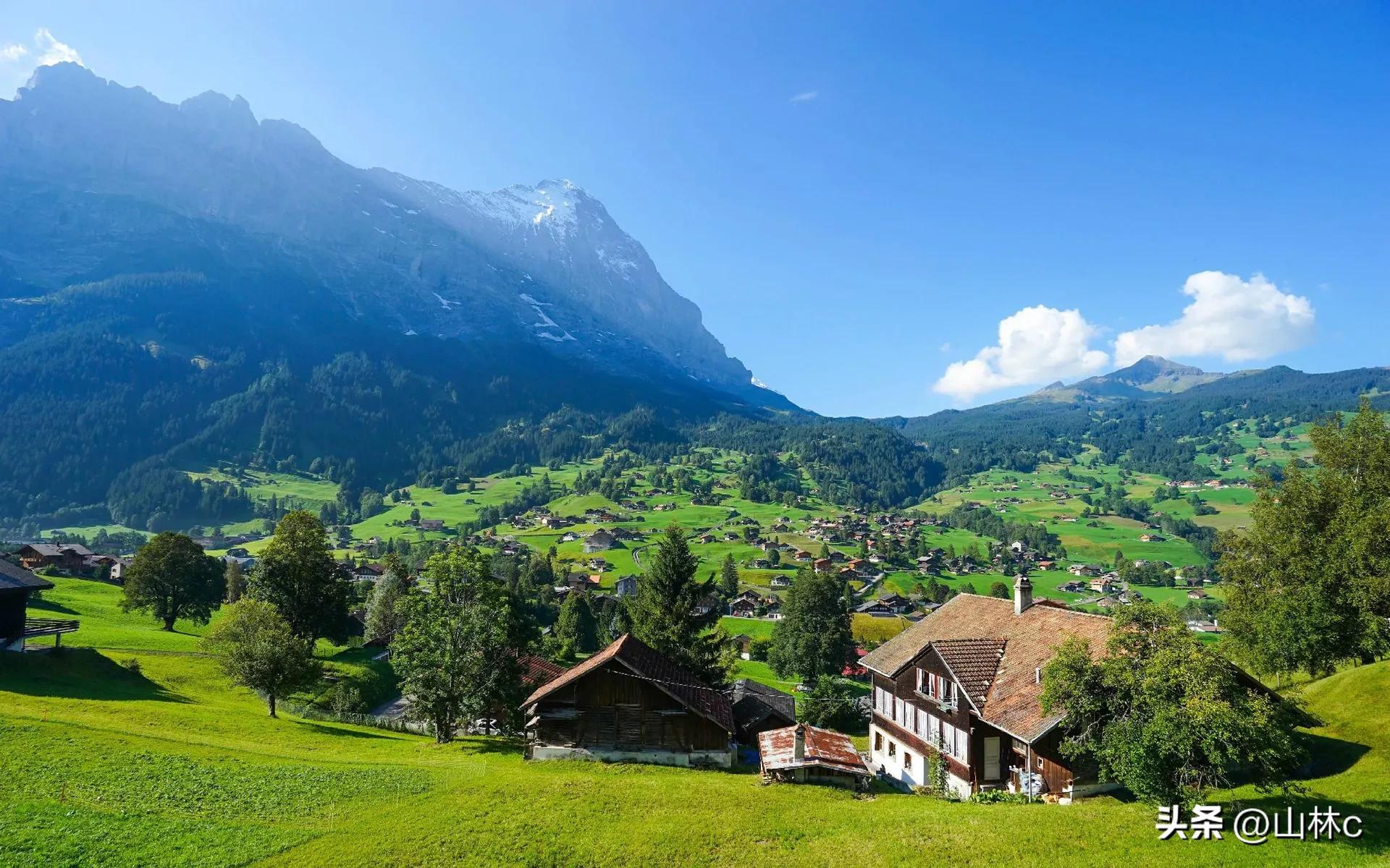 瑞士超清壁纸1080p,瑞士阿尔卑斯山雪山风景壁纸