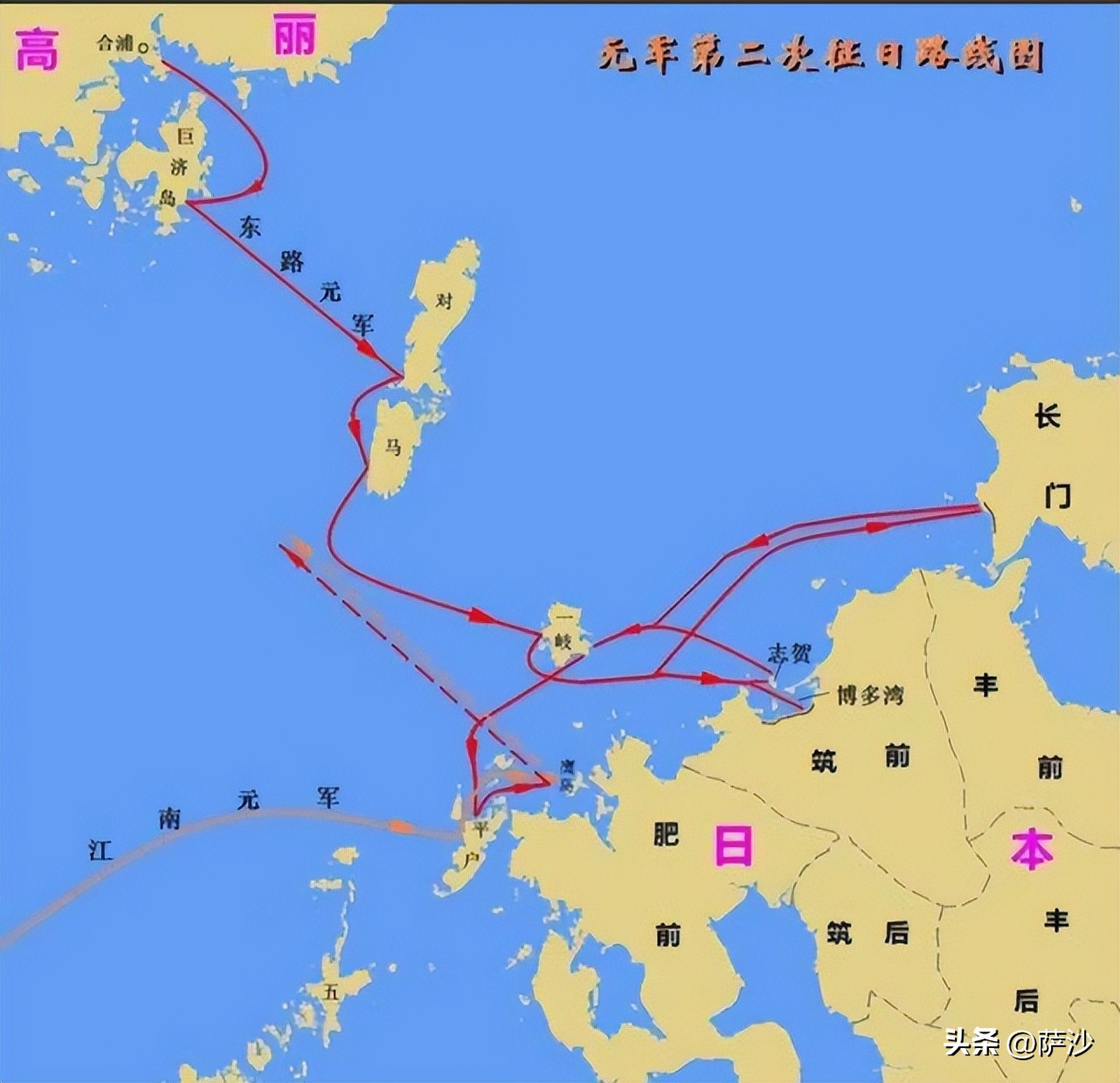 蒙古侵略日本时的台风,神风两次拯救日本的历史真相