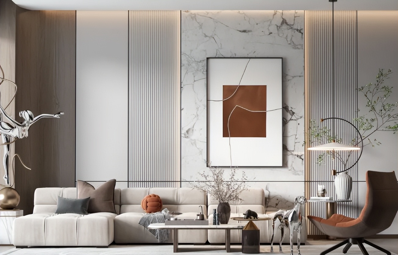 鹏基艺术石材:电视墙用岩板好还是石材好