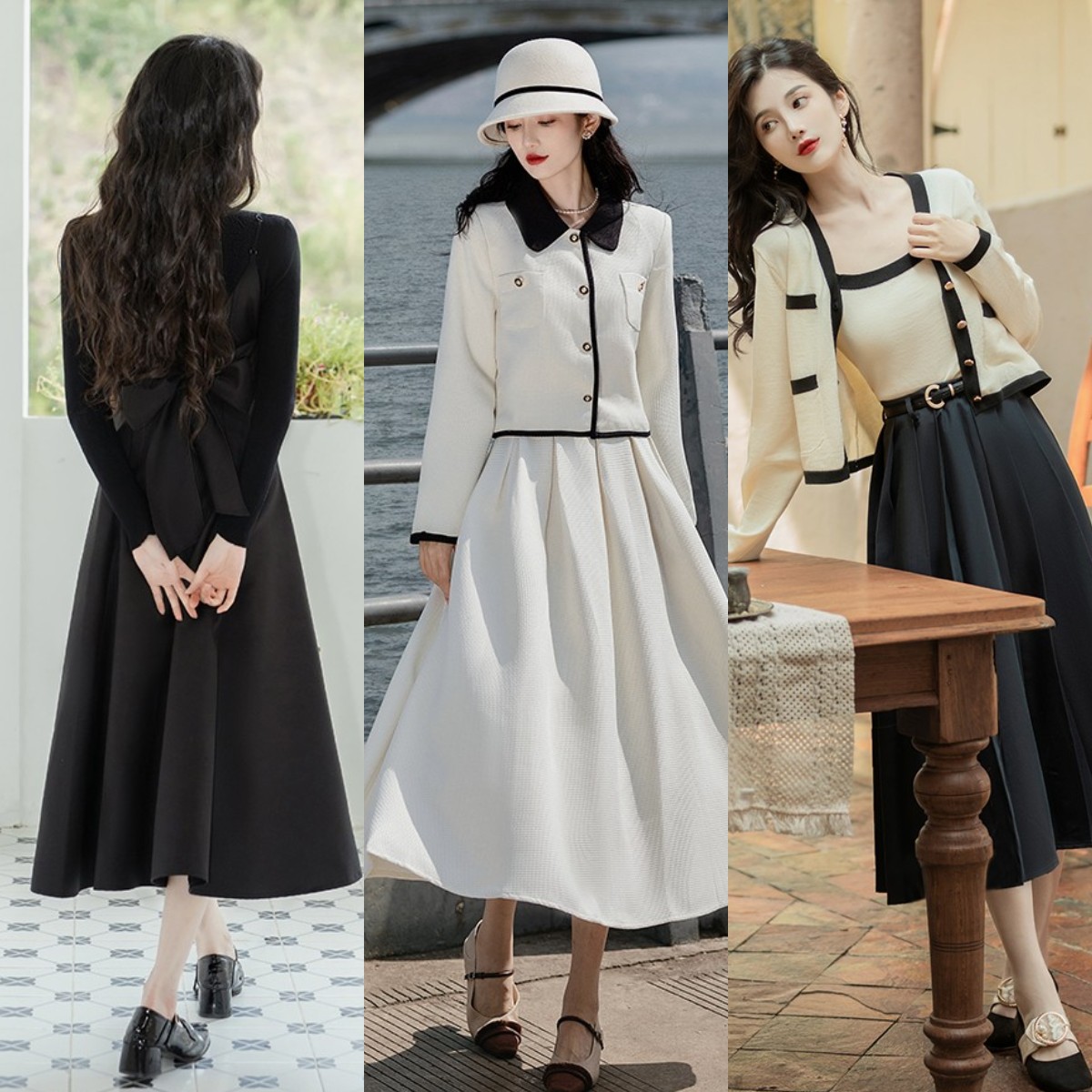 赫本的长裙100个经典穿搭,赫本长裙穿搭