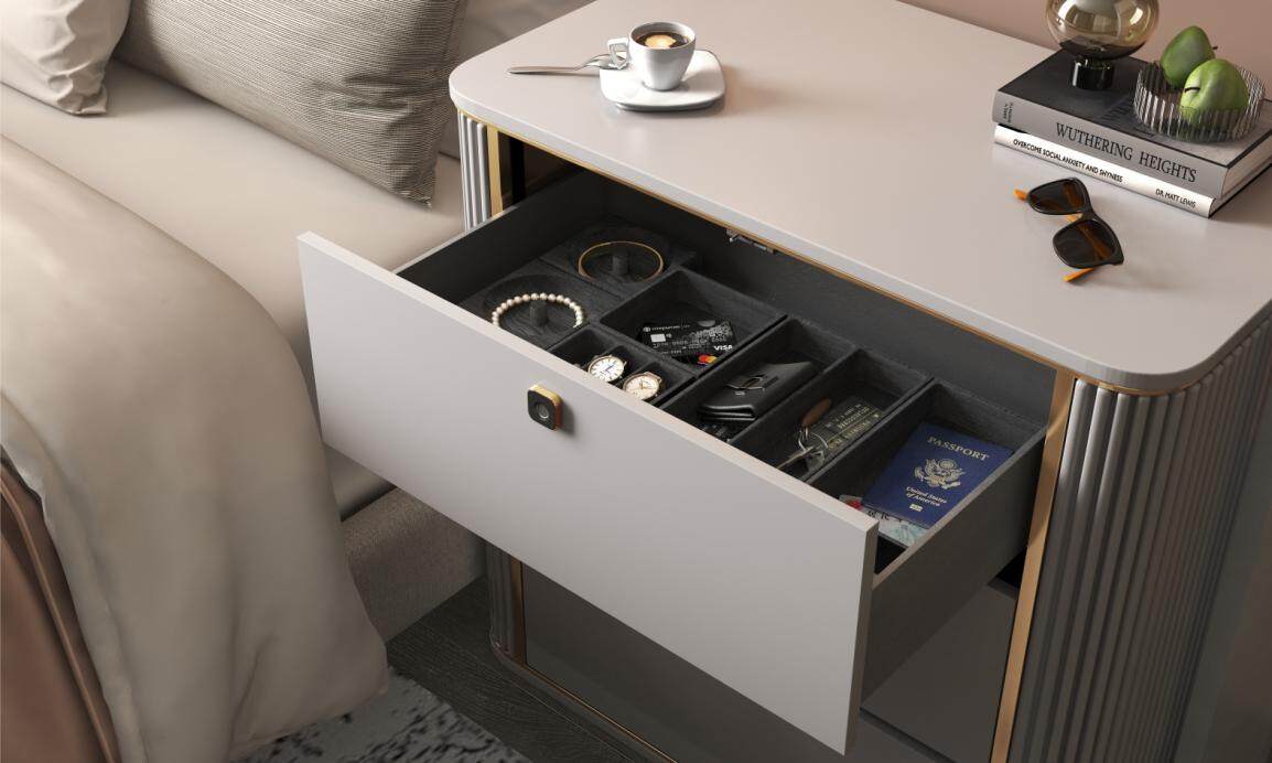 装在抽屉上方的指纹锁,太菲尔智能锁