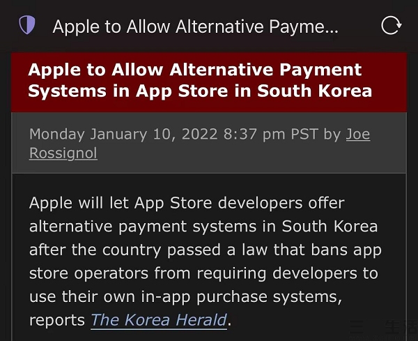 苹果在韩国推出苹果支付,苹果将为欧洲用户提供侧载功能