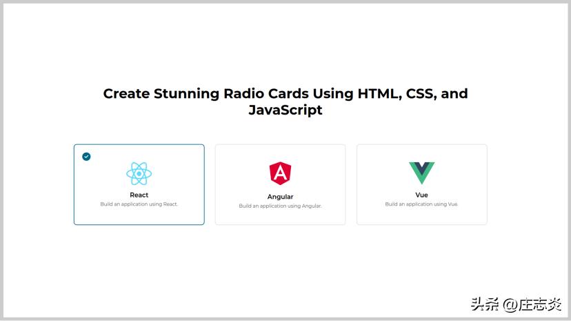 七爪源码:使用HTML、CSS和JavaScript创建令人惊叹的单选卡