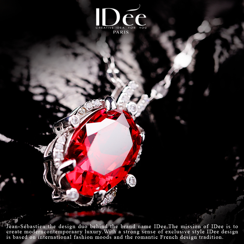 灵动百搭银项链,彩石项链轻奢小众高级感