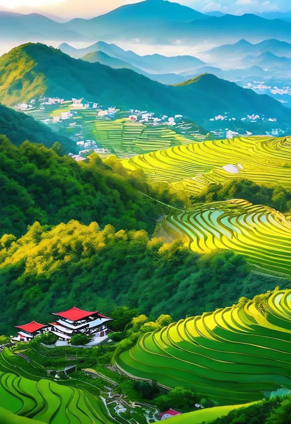 醉美田园风光尽收眼底,醉美古城村田园风光