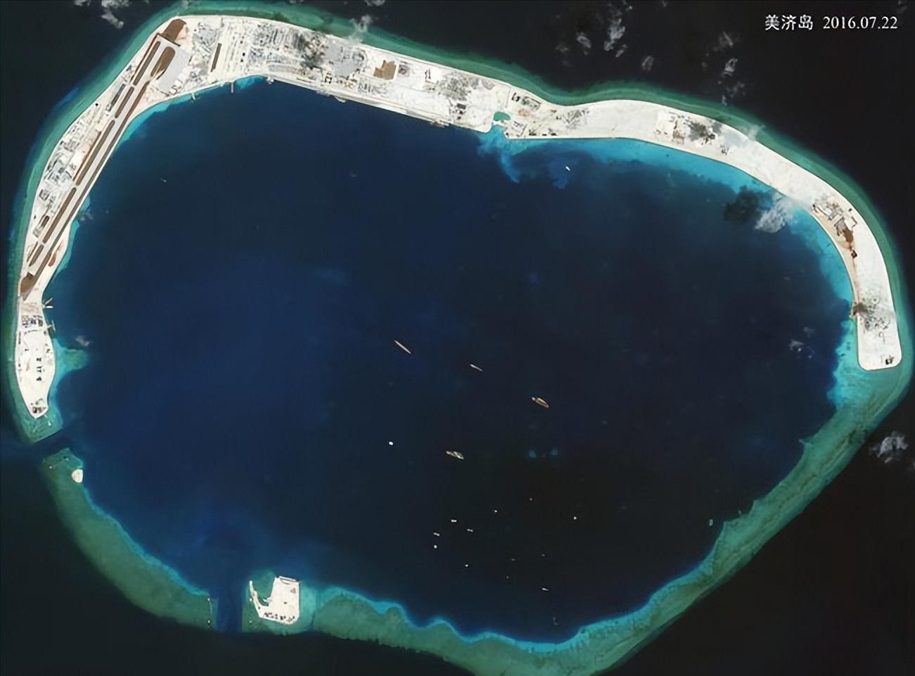 南海造岛工程美济岛,中国南海造岛美济岛图片