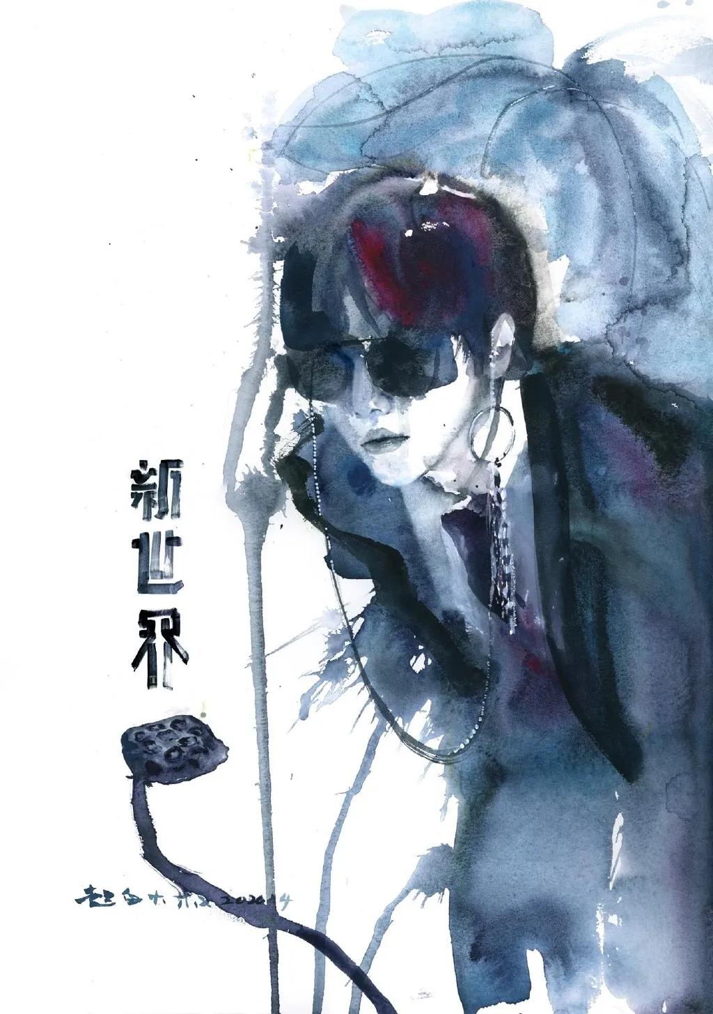 他是抖音水彩第一人，画面充满水墨意境，质感优秀！150万人盛赞