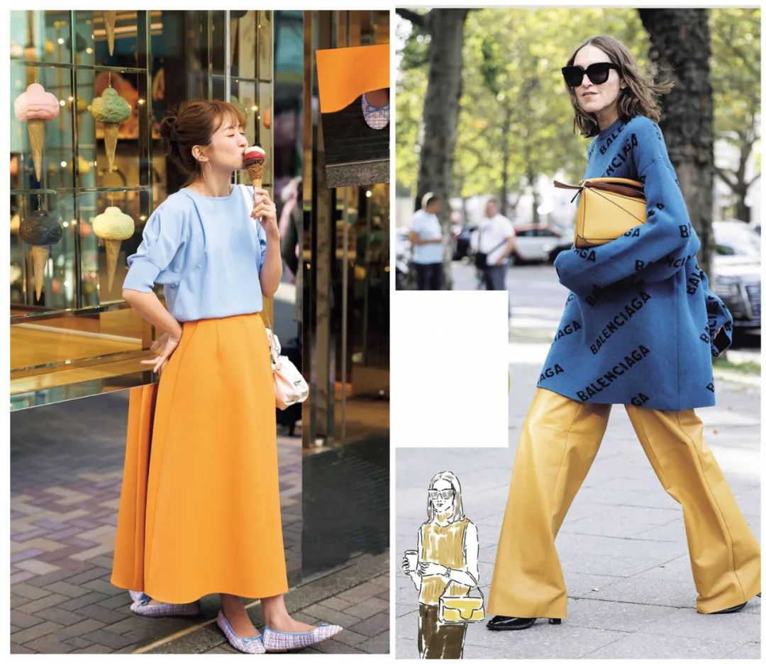 绿粉橙蓝四色如何搭配,红橙黄绿蓝靛紫三色搭配