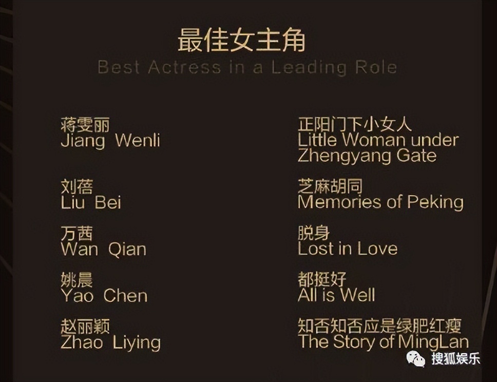 第三届金鹰奖,第三届金鹰女神视频