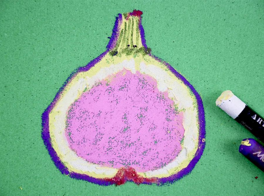 6-12岁儿童油画棒画教程,油画棒水彩结合作品儿童画