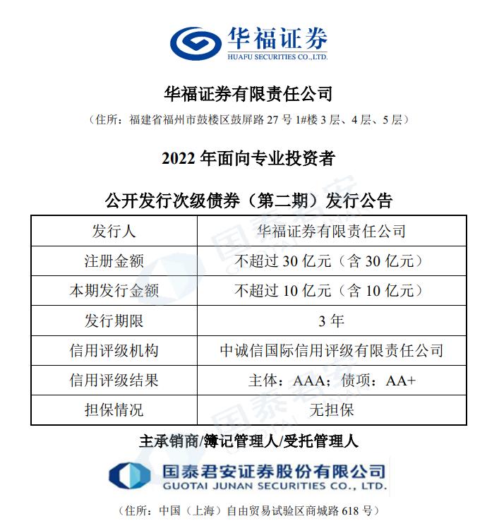 华福证券2023业绩,华福证券发行了哪些债券