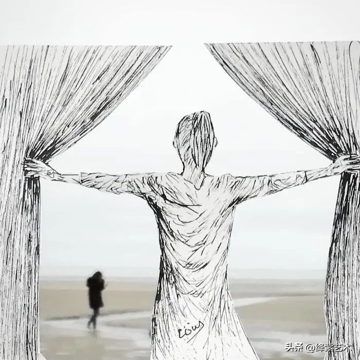 这位“懒”插画家，画画只画一半，剩下的交给照相机