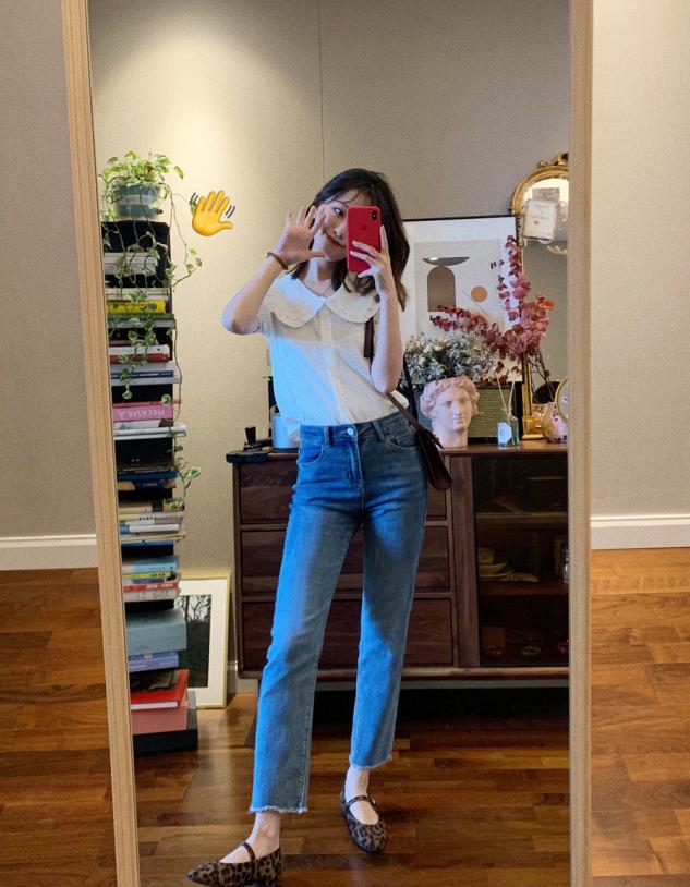 50岁博主牛仔裤街拍,牛仔裤博主