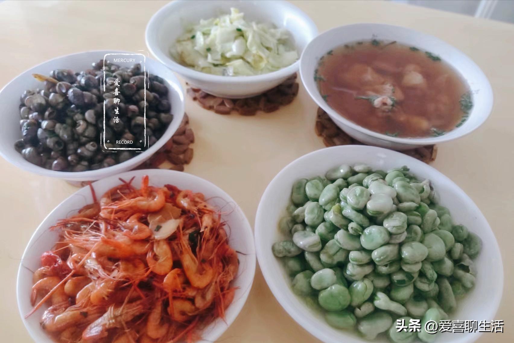 五一假期，爸妈来我家小住，老公做了5道菜，吃完饭爸妈就走了