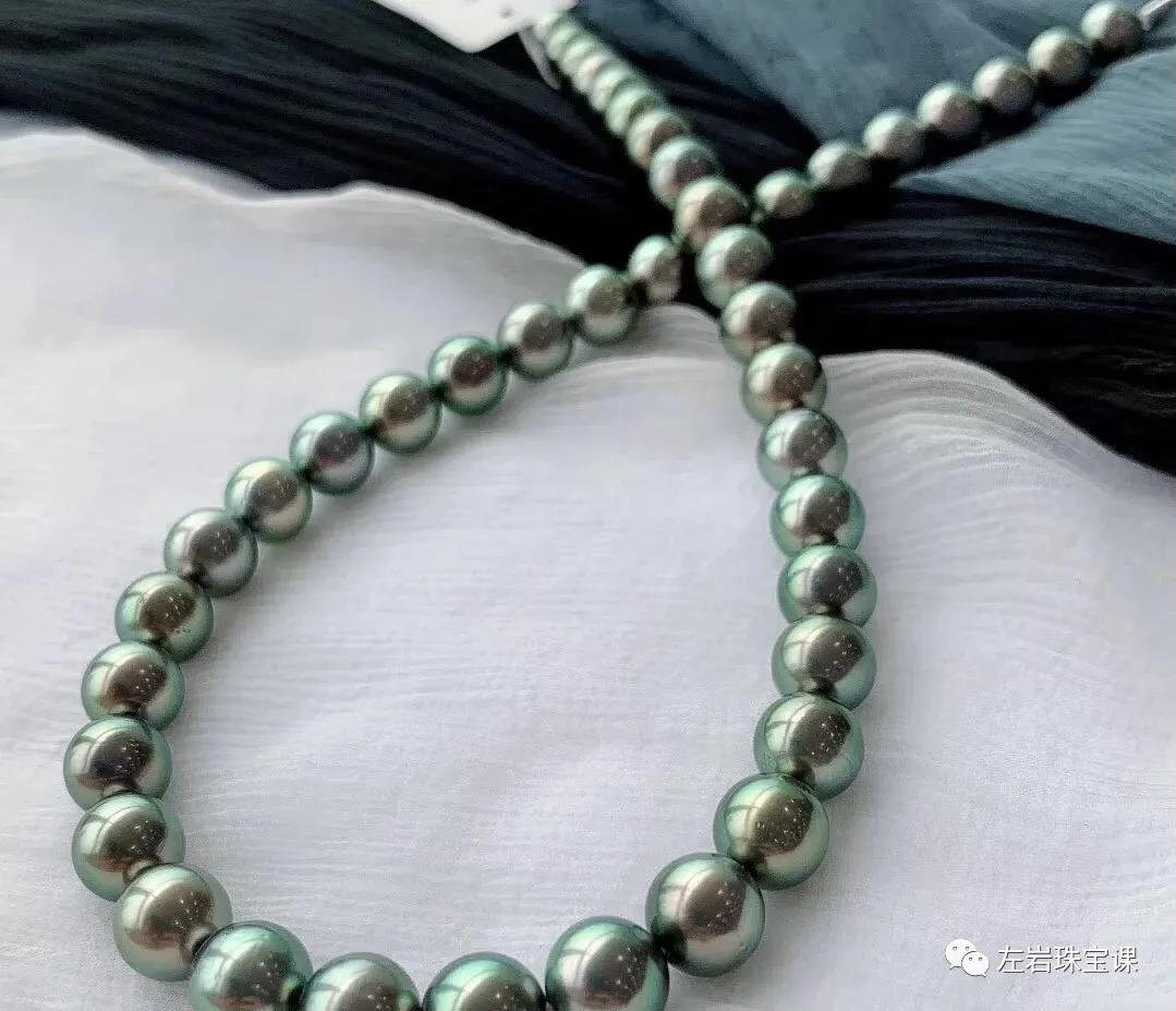 大溪地极强光珍珠鉴赏,优化过的大溪地黑珍珠