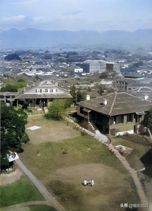 超清彩修复！1911年的福建福州，新娘头上扣竹篓，竟然还有弃婴塔