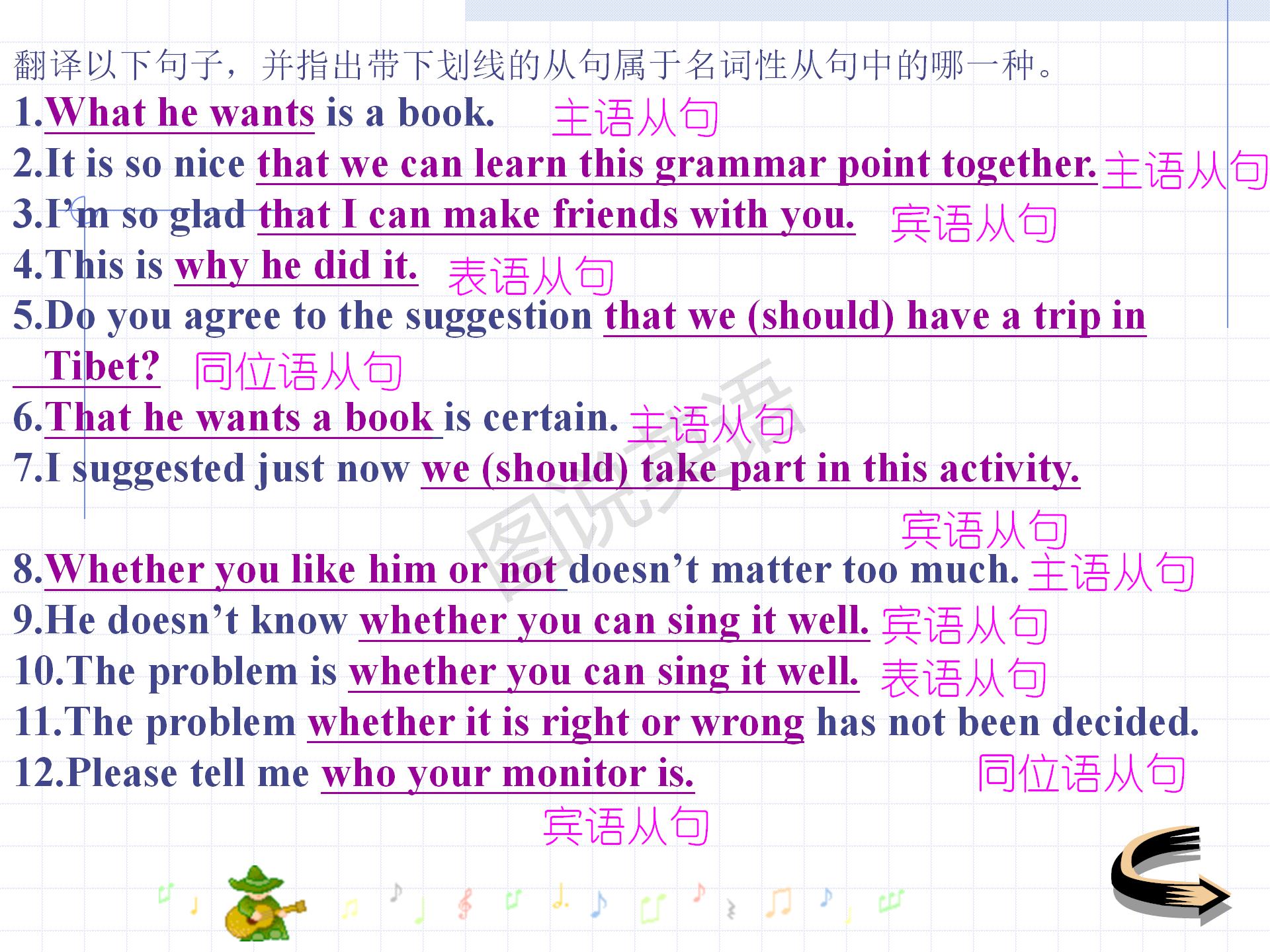 新概念英语条件状语从句讲解,新概念英语一第122课定语从句